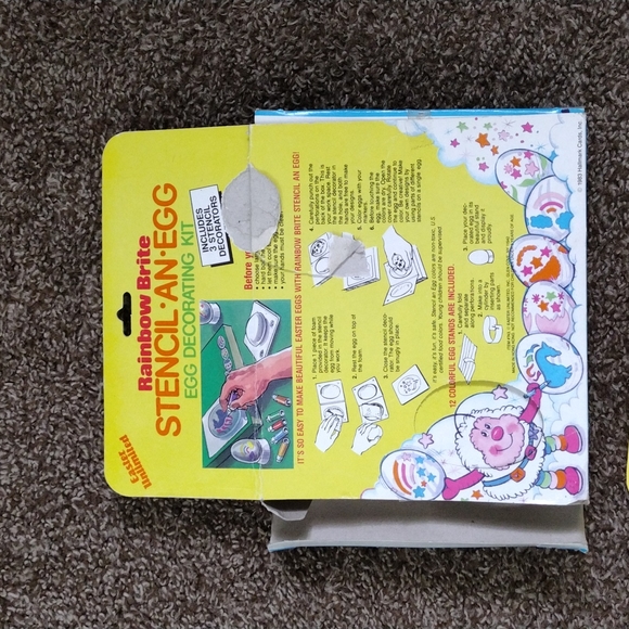 Vintage 1983 Rainbow Brite Stencil An Egg Decorating Kit - Picture 3 of 6